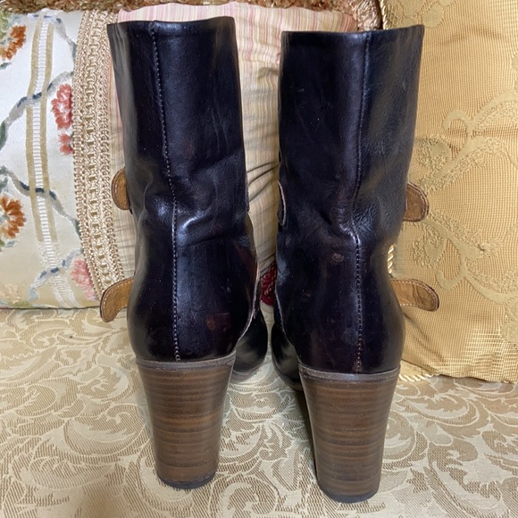 Fiorentini + Baker Brown Double Buckle Ankle Boots/Booties 39.5 main image 2